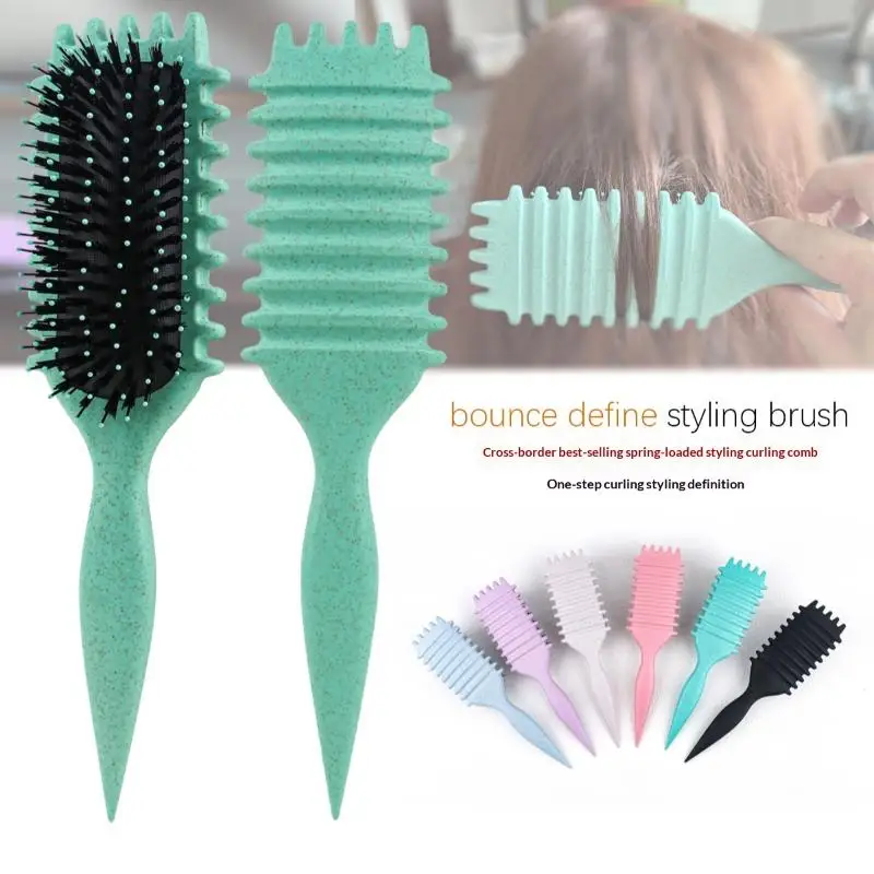 فروة الرأس وفك تشابك الشعر مجعد تدليك فروة الرأس مشط الشعر وسادة هوائية مشط شعيرات طبيعية أدوات تصفيف الشعر أدوات الحلاق #3