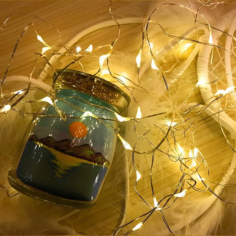 10LED 1m String Lights Fairy String Lights for Indoor Outdoor Home Wedding Party Decoration Gift Box Bouquet Lights