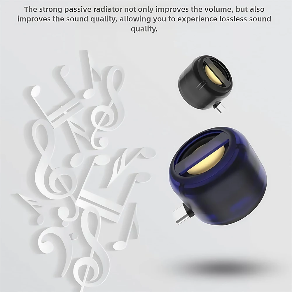 

Type-C/3.5mm Aux Input Mini Portable Speaker Phone Speaker Mini Sound Box for Smartphone/Tablet/Computer