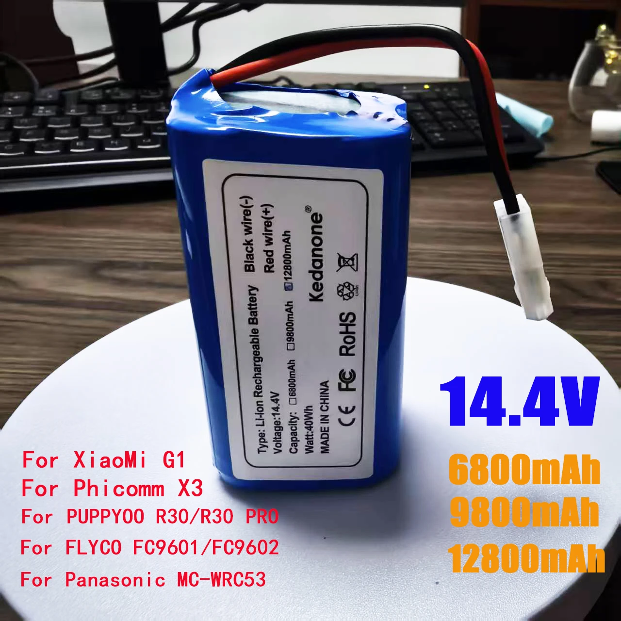 

★ Original 14.4V 12800mAh Li-lon battery for Cecotec Conga 1290 1390 1490 1590 vacuum cleaner Genio deluxe 370 gutrend echo 520★