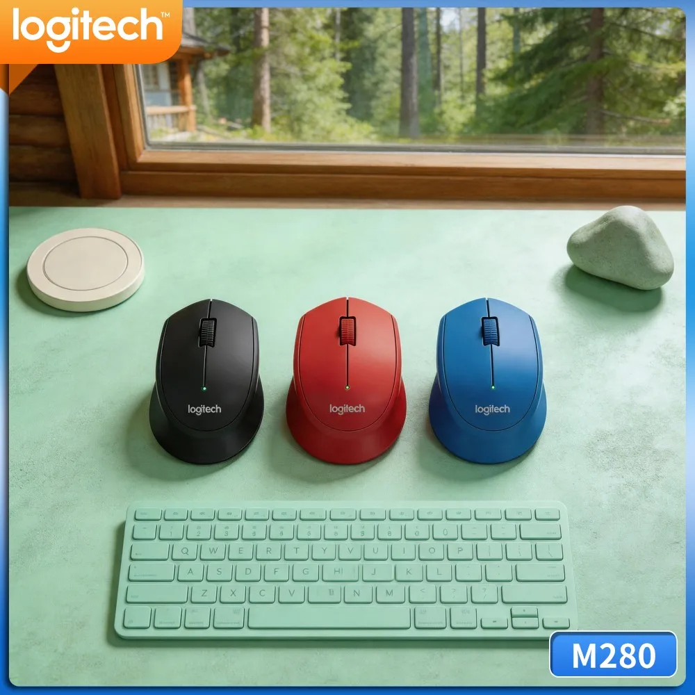 Simple Home Wireless Mouse M280 2.4G Responsive Buttons Power Saving For Desktop Notebook Laptop Regular Computer Work