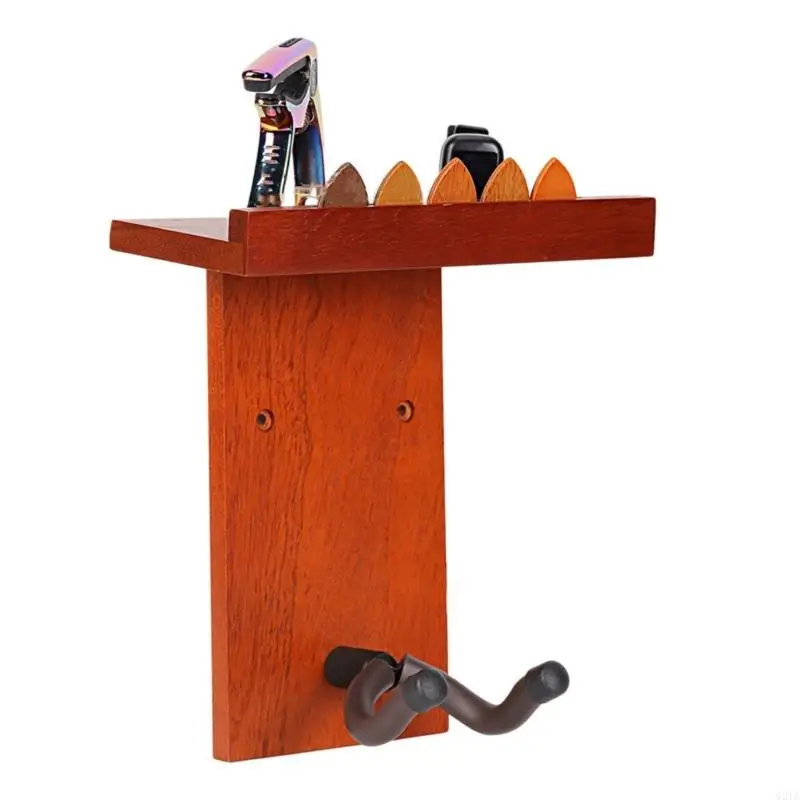 شماعات أداة خشبية صلبة مع مقصورة التخزين مساحة توفير الجيتار ترقيات رف للقيثارات والقيثارات