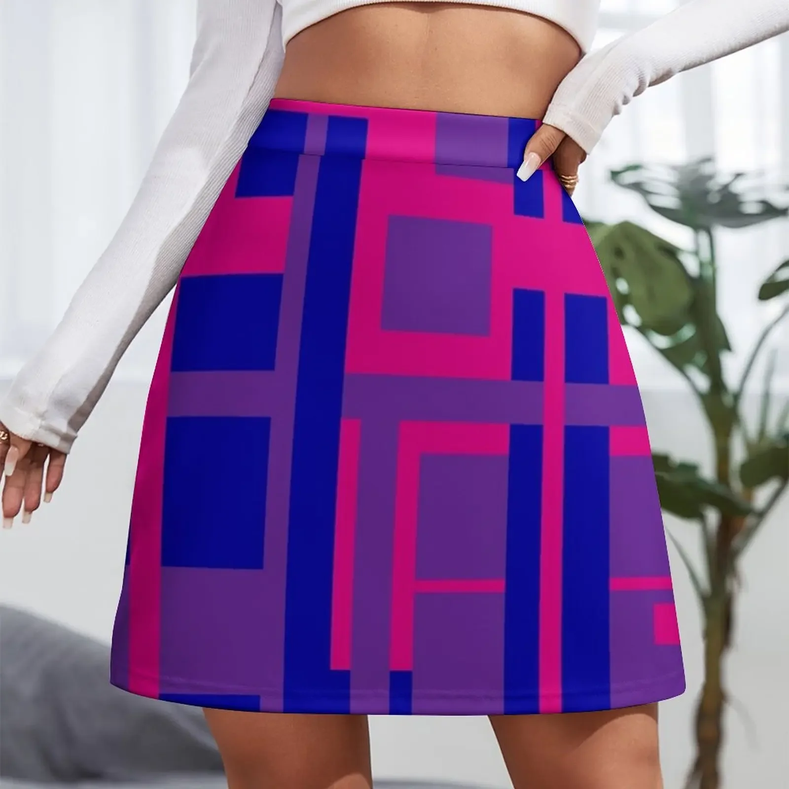 Bisexual Flag Abstract Mini Skirt korean fashion Clothing female womens skirts mini skirt