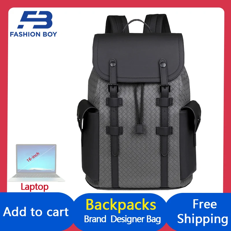 FASHION BOY Large Capacity High Quality Brand Fashion Backpacks 15.6-inch Men Laptop Bags Men Handbag School Bookbag for Boys