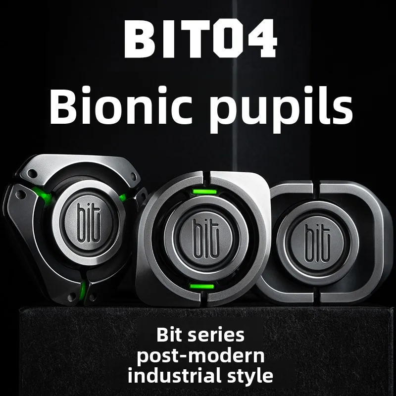 LAUTIE BIT 04 Bionic pupil fingertip gyro finger decompression toy black technology metal tide play EDC