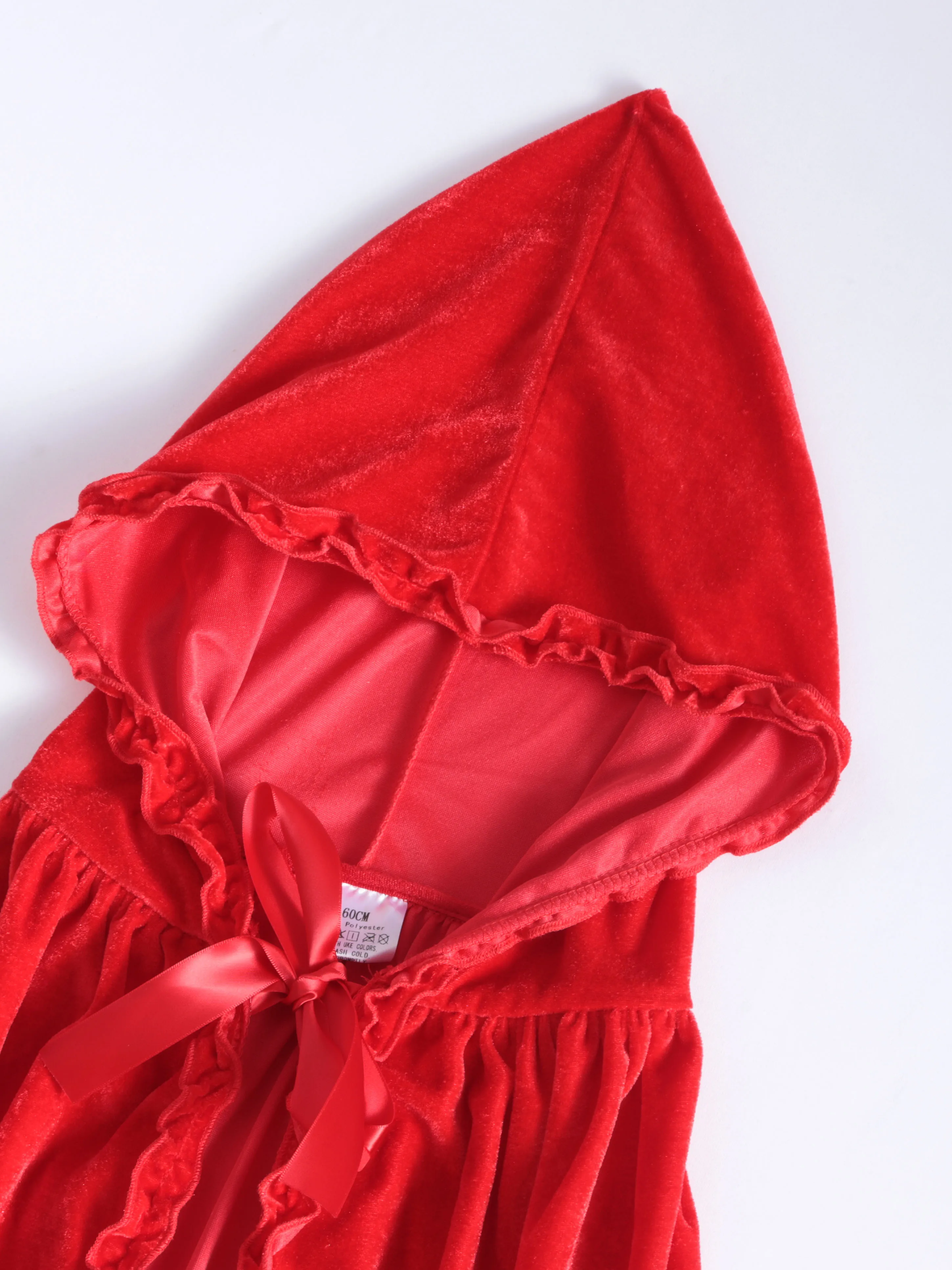 Velvet lace santa Little Red Riding Hood cloak costume cosplay cloak hat suitable for Halloween and Christmas cosplay cape
