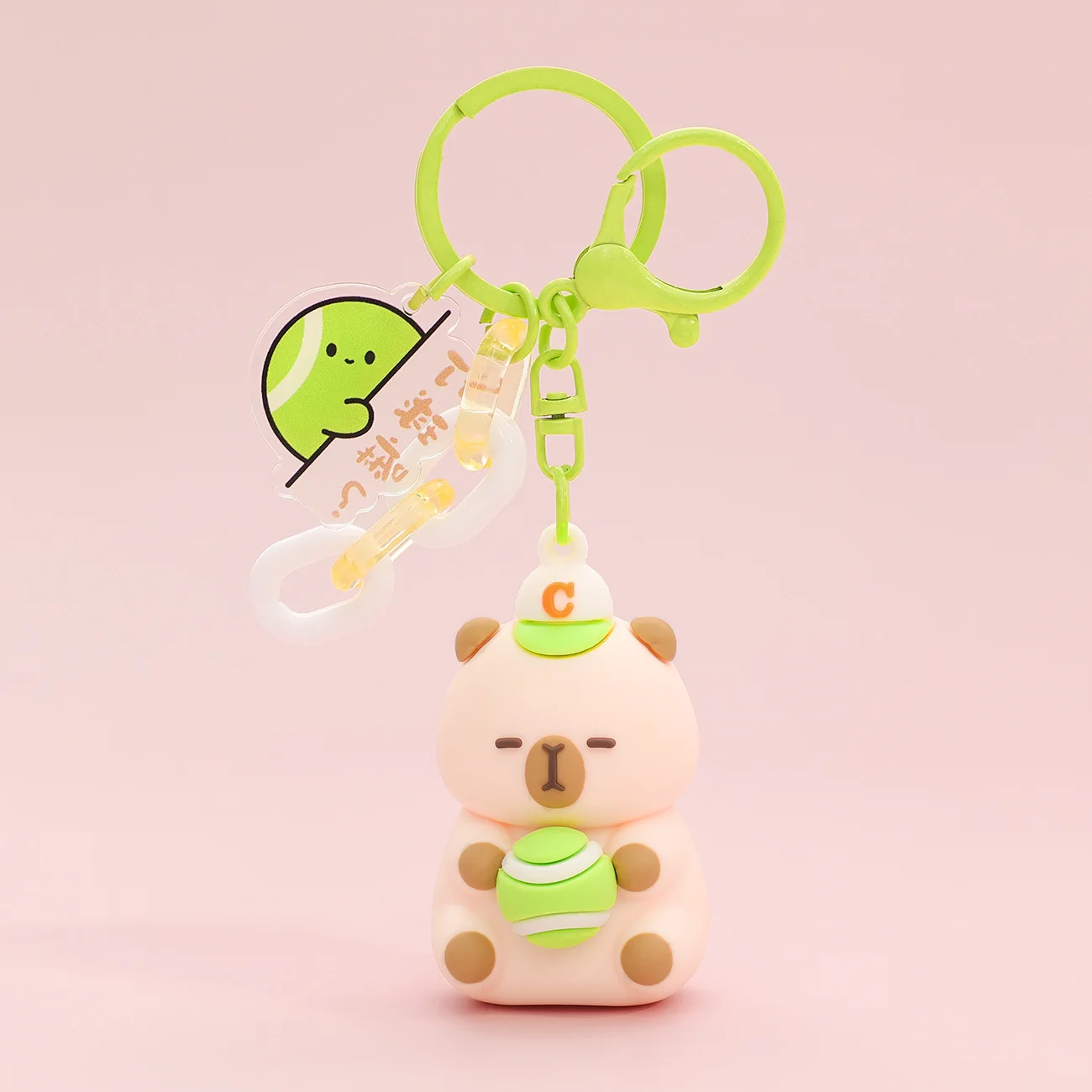 سلسلة مفاتيح كابيبارا للتنس الإبداعي - تمثال رائع ثلاثي الأبعاد - قلادة حقيبة مدرسية للطلاب - سلسلة مفاتيح خنزير لطيفة #5