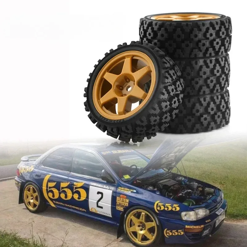 Roues de voiture de course RC 1/10, pneus de rallye et de route, 12mm hexagonaux, pour Tamiya XV01 XV02 TA06 TT01 TT02 PTNip144001 A959 Gardens I, 4