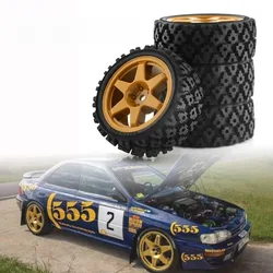 Roues de voiture de course RC 1/10, pneus de rallye et de route, 12mm hexagonaux, pour Tamiya XV01 XV02 TA06 TT01 TT02 PTNip144001 A959 Gardens I, 4 pièces/2 pièces