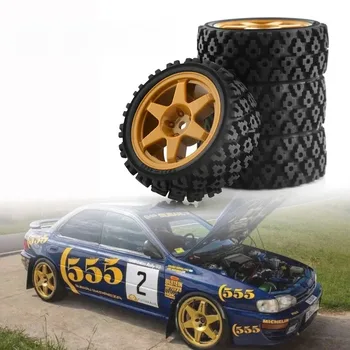 4 unidades/2 unidades 1/10 rodas de carro de corrida RC pneu de rally e pneus de estrada 12mm hex para Tamiya XV01 XV02 TA06 TT01 TT02 PTG2 144001   A959 HPI