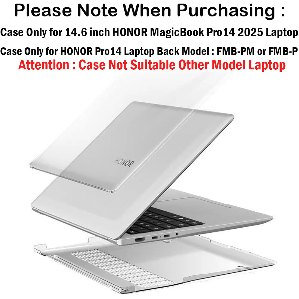 

2025 Laptop Case For 14.6 Inch 2025 HONOR MagicBook Pro 14 Case for Honor MagicBook Pro14 2025 NoteBook Shell Scratch Resistant