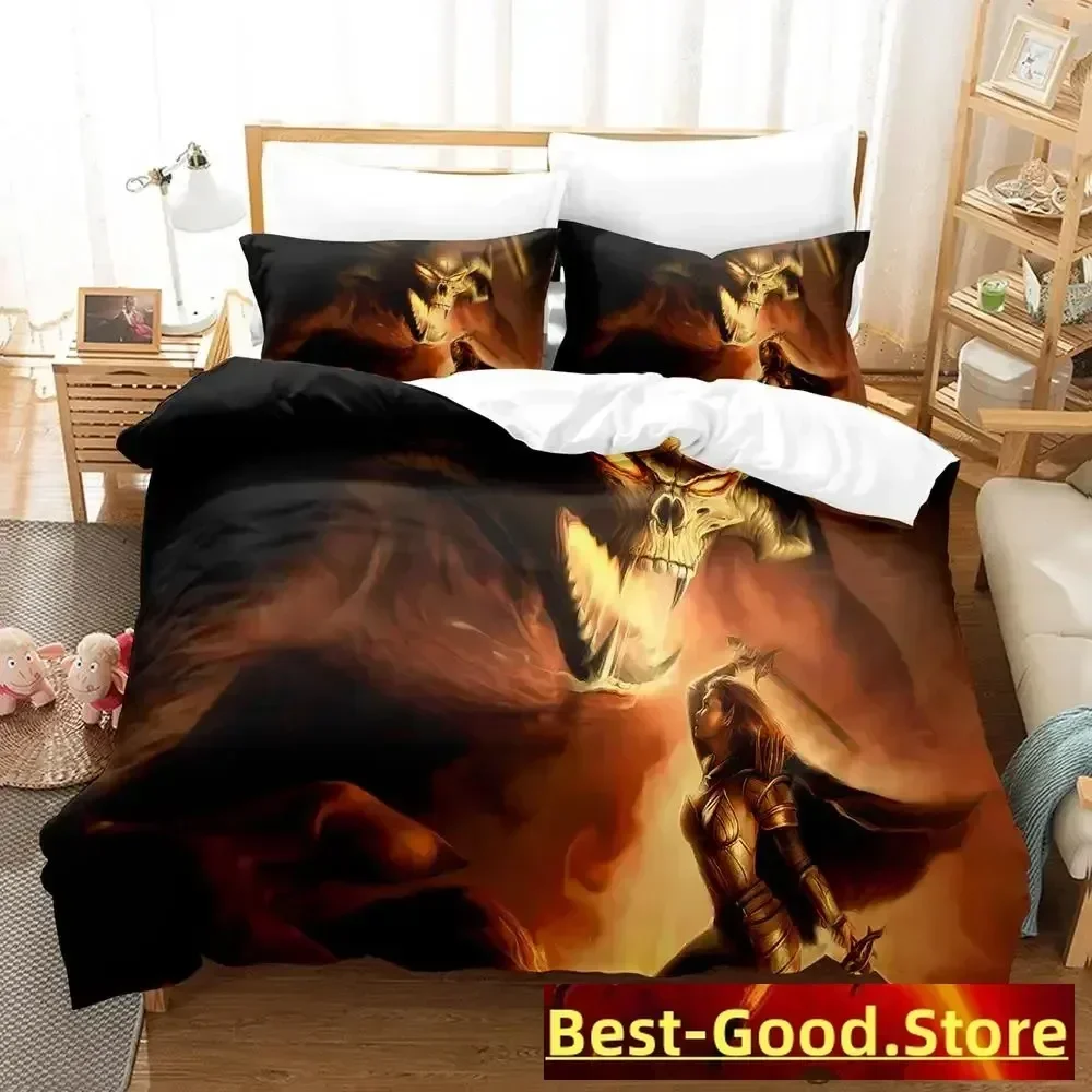 2023 Demon Monster Satan Printed Bed Set Duvet Cover Pillowcase Bedding Set Bed Linen Sheet Quilt Cover Full Queen King Size