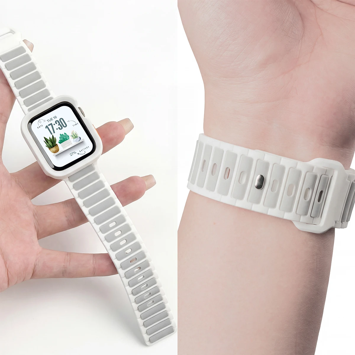 

2 IN 1 Case+Strap for Apple Watch Ultra3 49mm 40/41/42/44/45/46mm Sport Band Protective Cover Frame for Iwatch S11 10 9 8 7 SE3