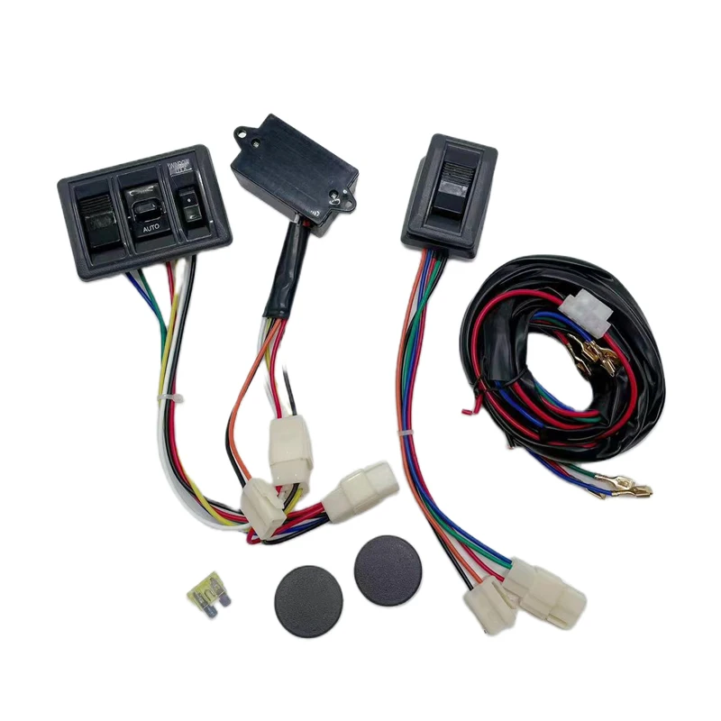 12V Jinbei Hiace 2-Door Power Window Lifter Switch Wiring Harness, Universal for Power Window Switch Buttons in Cars and Sedans