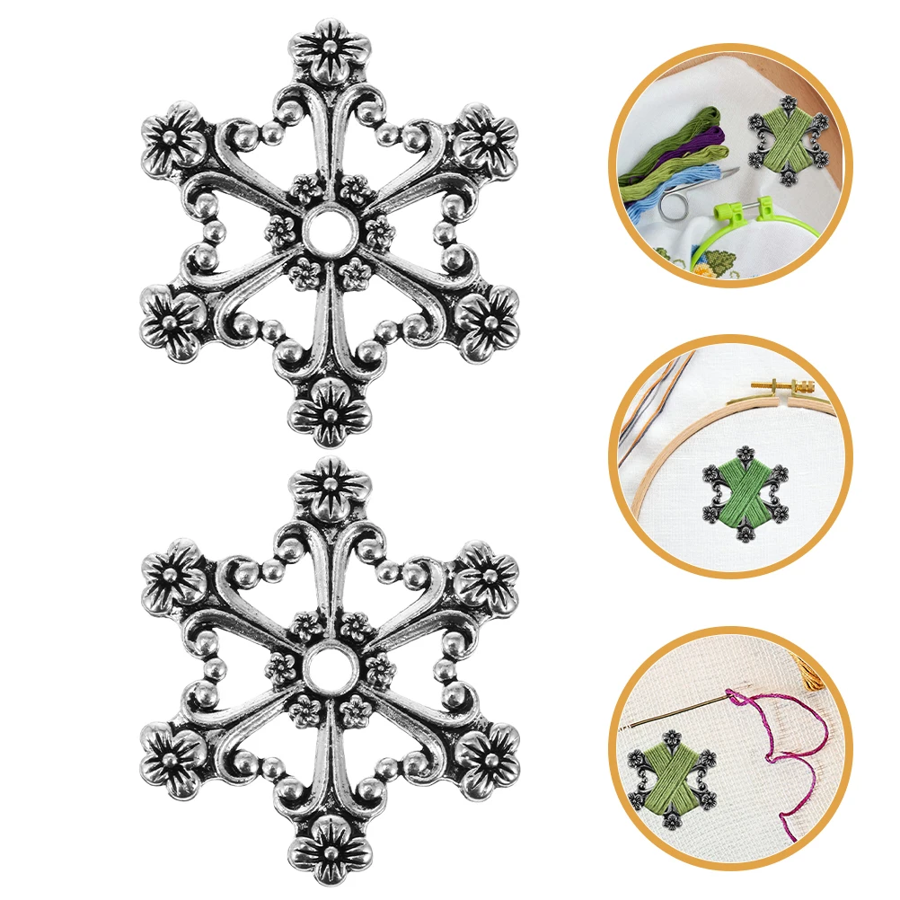 

2pcs Winding Board Retro Embroidery Floss Storage Cross Stitch Thread ganizer Vintage Plate Sewing Tool Metal