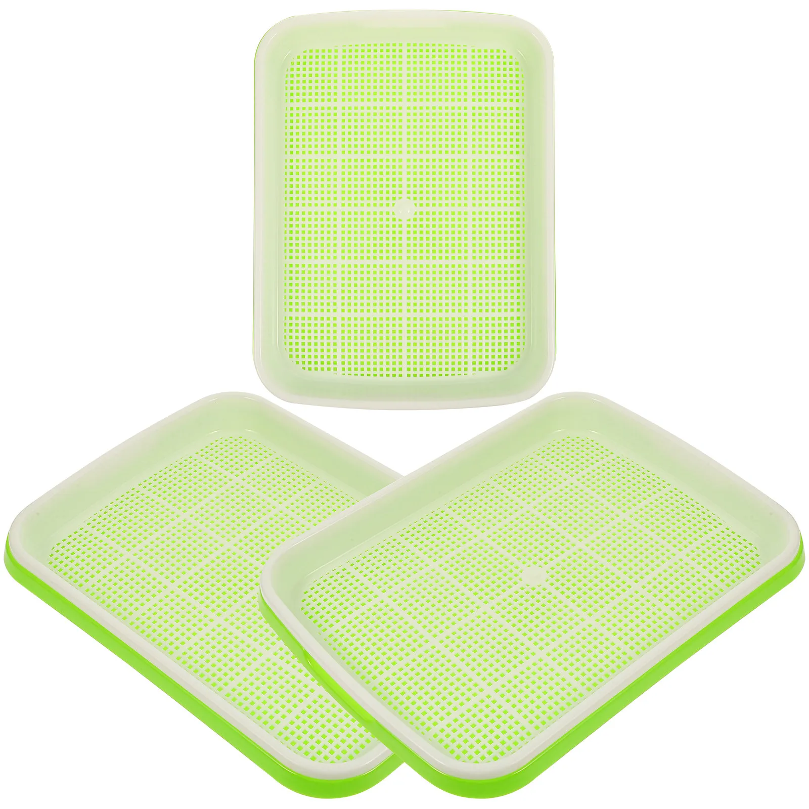 3Pcs Nursery Tray Premium Hydroponic Germination Soilless Plant Growing Sprouter Garden Planter Plastic Soiless Tray