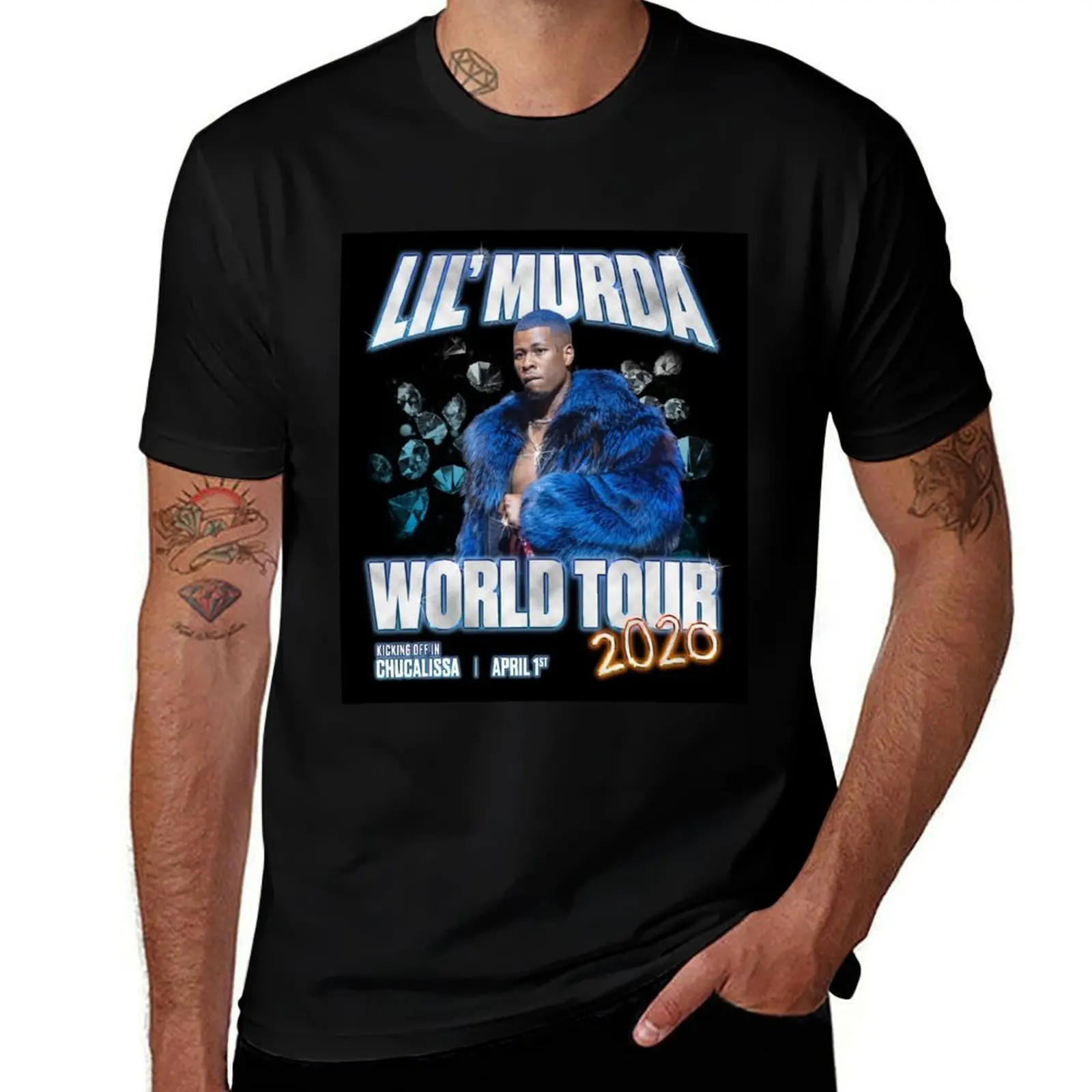 Mock Concert Tee T-Shirt Trendy Print Short Sleeve T-Shirt
