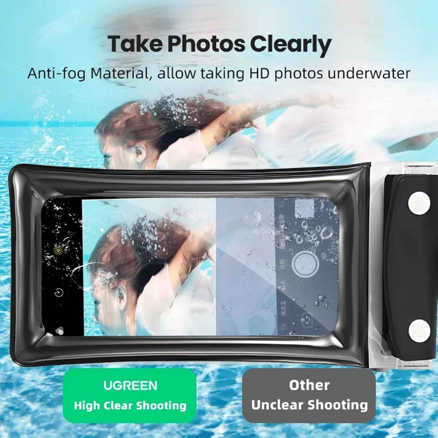 防水電話ポーチユニバーサル透明タッチスクリーンストラップ付き携帯電話プロテクタービーチ水泳ダイビング密封バッグ