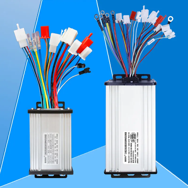 36V 48V 60V 72V 350W 1000W E-Bike Controller Electric Scooter Brushless Controller for Hub Motor/BLDC Motor Sine Wave Three-mode