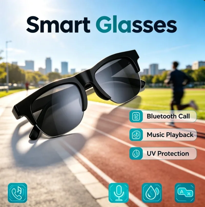 Smart Translation Glasses Real‑time AI Translation Hands‑free Call Music Playback Daily Outdoor Smart Audio Glasses - view 6