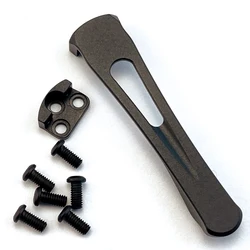 Custom Made Titanium Pocket Clip Made For Spyderco Paramilitary 2 &Para 3 Knives 3 Holes Pocket Clips Folding Knife Parts