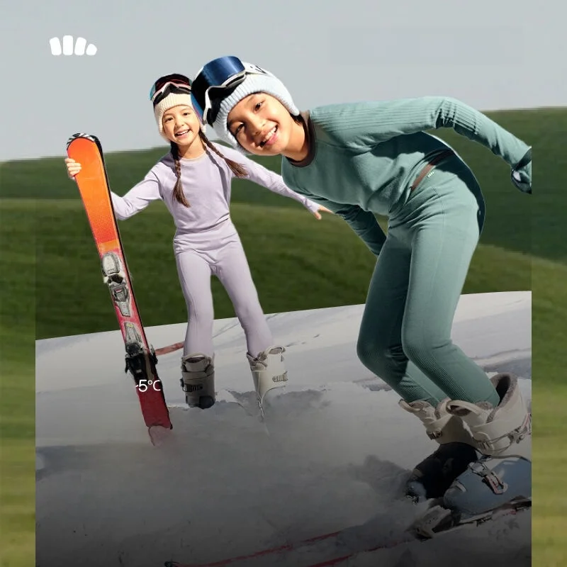 

Комплект детского спортивного термобелья Banana Leaf SK005_25: осенне-зимний, влагоотводящий, быстросохнущий, для катания на лыжах, унисекс