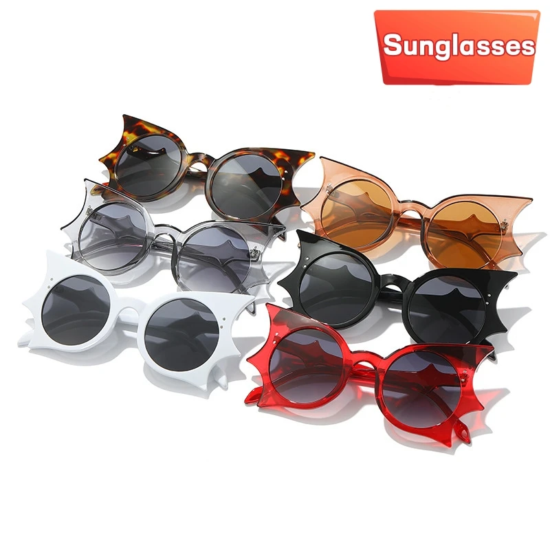 

Fashion Trend Bat Sunglasses Men Women Red Black Eyewear Outdoors Ultraviolet Protection Party Sun Glasses UV400 Eyeglasses