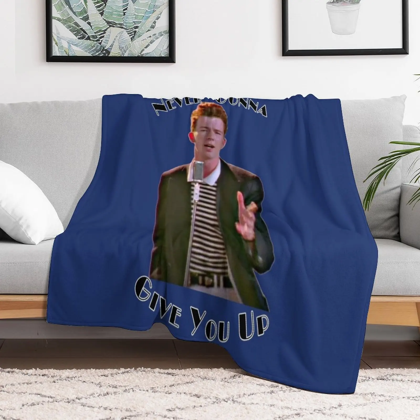 Never Gonna Give You Up Rickroll - Rick Astley Throw Blanket Thins Extra Large Throw Blankets