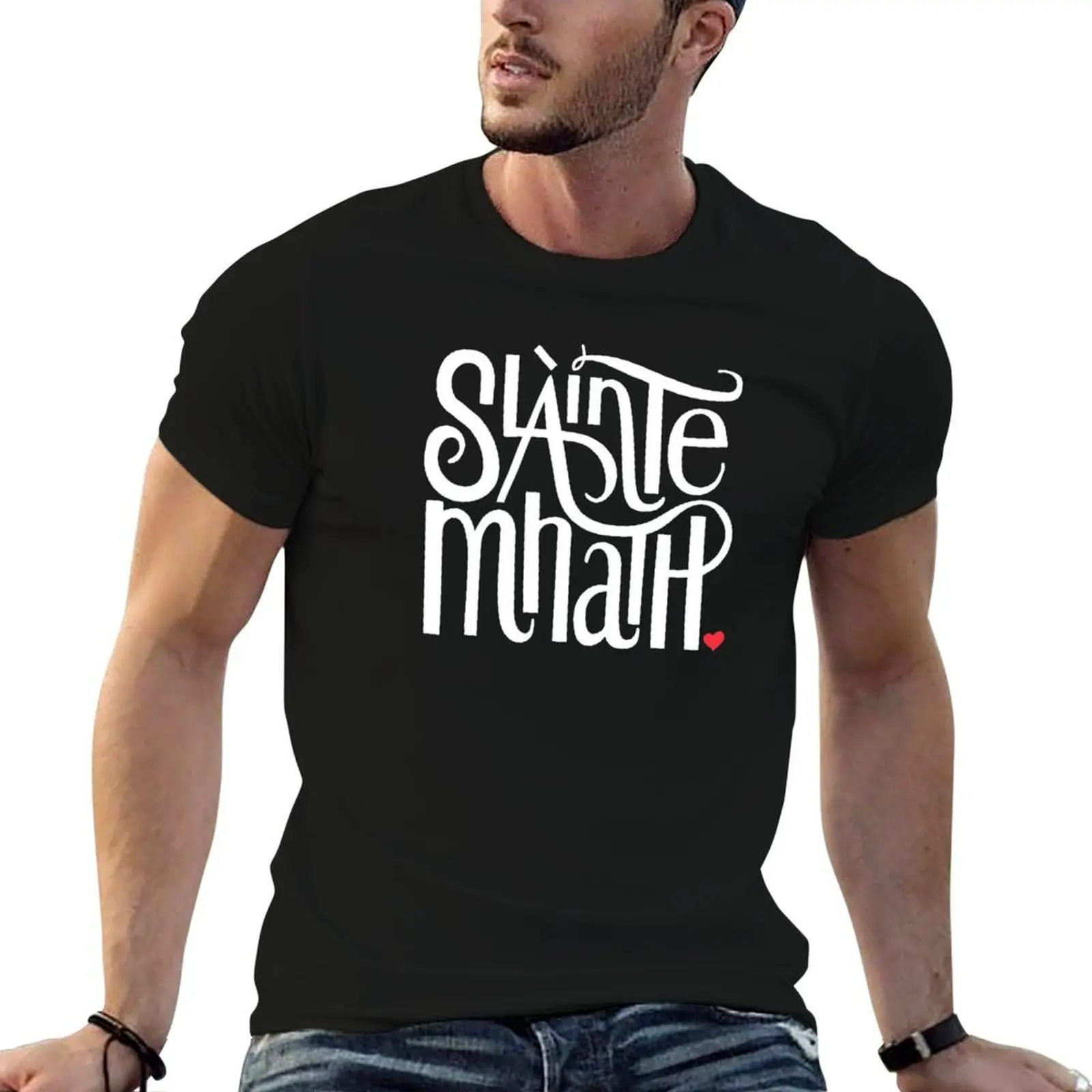 Slainte Mhath in white and red T-Shirt man t shirts for men casual mens graphic t shirts anime t shirts for man T-shirt