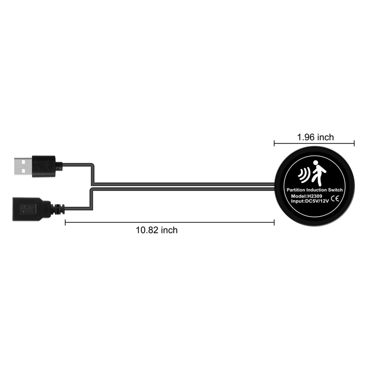 Bande lumineuse LED intérieure en acrylique Dreamcolor pour voiture, interrupteur à capteur de mouvement, 30 secondes, pour les placements