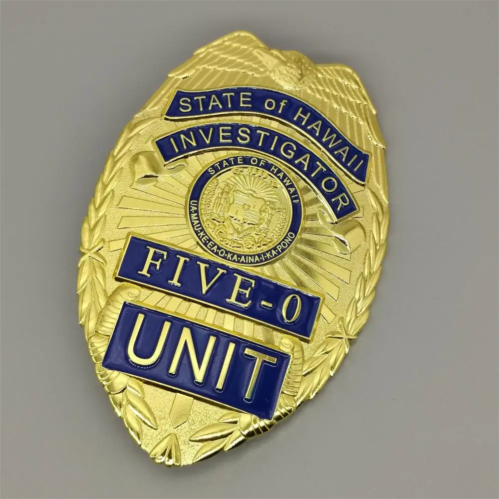 U.S Metal Badge Hawaii Five-0 Heaven Enforcer Metal Badge Movie Replica Prop Pin SET Badge Cosplay props