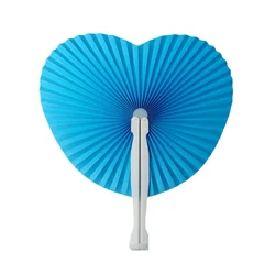 16/30/20 Personalised Heart Shaped Folding Hand Fan Wedding Birthday Customised Baby Shower Decoration Gifts for Guests