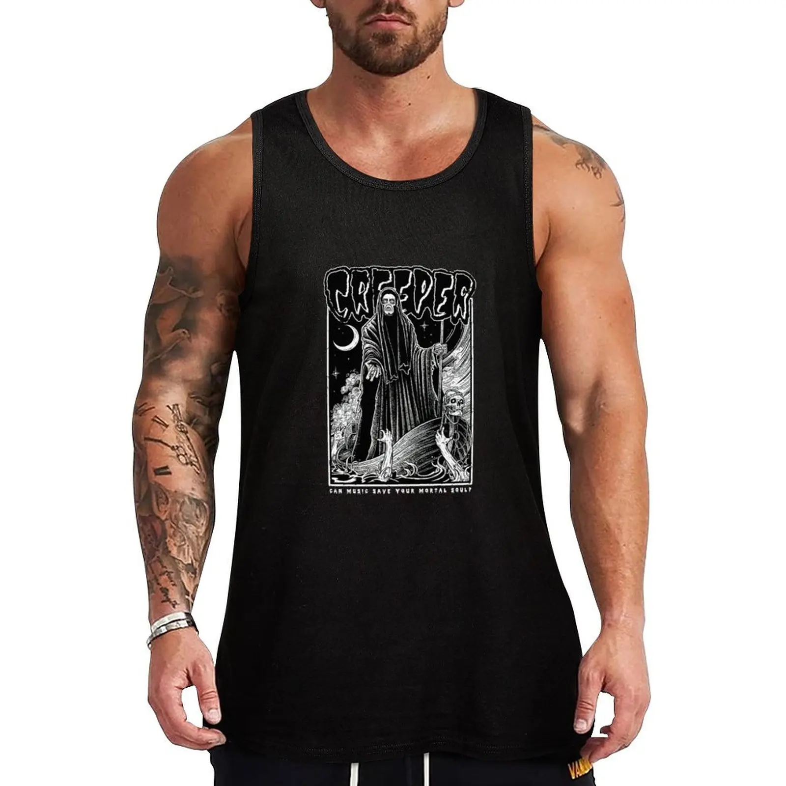 Official Creeper Mens Tank Top Basic Athletic Tank Top Cotton Casual Everyday Shirt