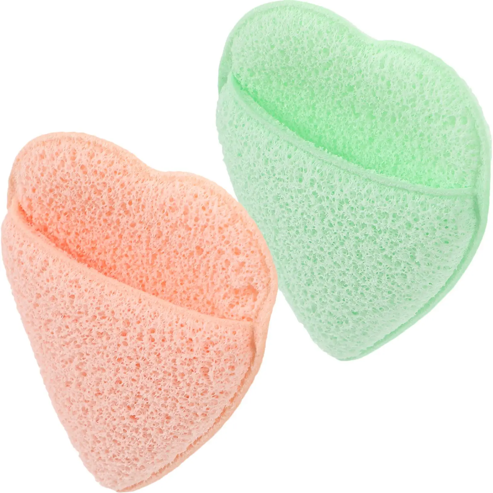 

2 Pcs Cleansing Gloves Face Round Sponge Exfoliating Pads Facial Sponge Makeup Removal Cleansing Efficient Pore Cleaning