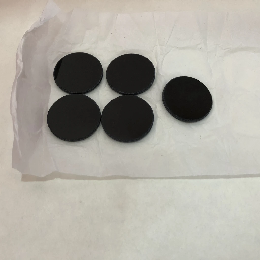 Verre filtrant passe UV ZWB2 pour lampes de poche, taille totale, diamètre 16mm et 1mm d'épaisseur, Surface de couleur noire 365nm, 5 pièces