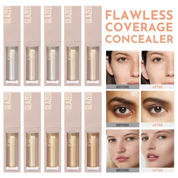 Beauty Glazed 10 Color Flawless Matte Concealer,High Coverage Waterproof Oil Control Moisturizing Long Lasting Liquid Contour