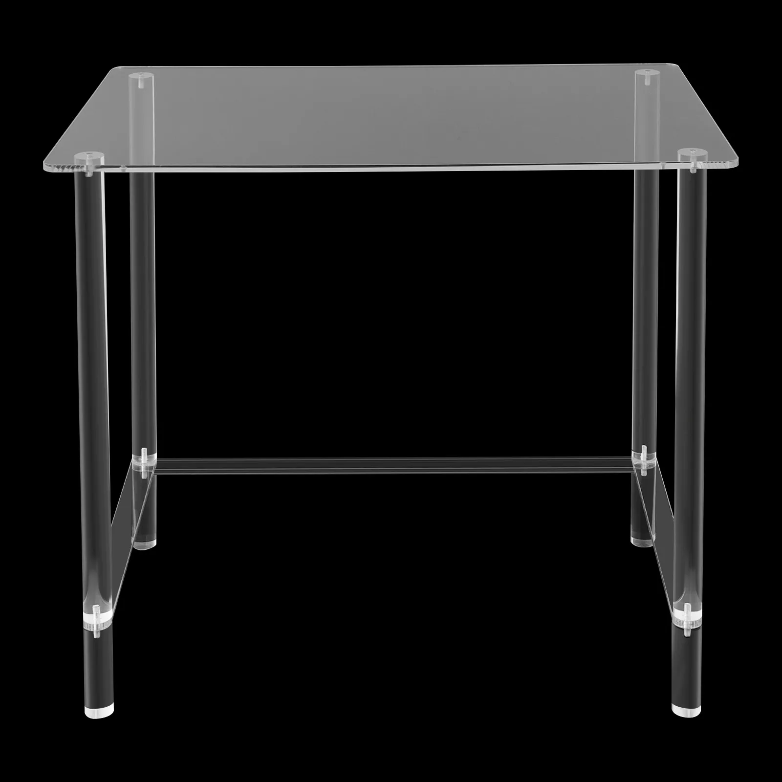 80x50x75cm Clear Acrylic Desk Fillet Modern Acrylic Computer Suitable For Small Spaces Desk Easy To Assemble