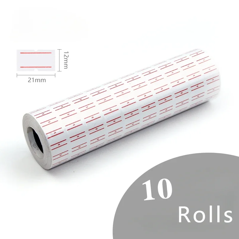 Label Coding Paper Roll Supermarket Commodity Price Label Coding Machine Price Paper Ink Wheel White Red Sticker Color Paper