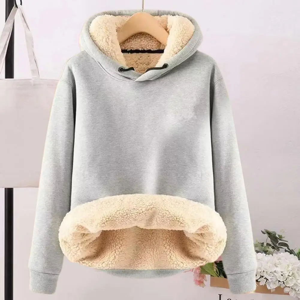 Winter Hoodies Thicken Warm Windproof Sweatshirts Hooded Pullover Loose Women Xmas Hoodies Velvet gifts