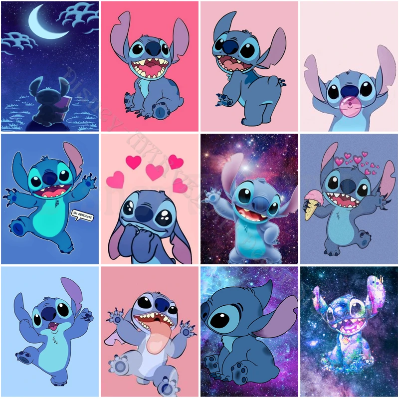 Disney Stitch 5D Diamond Painting Disney Cartoon Character Full Diamond Embroidery Diy Mosaic Art Embroidery for Home Decoration