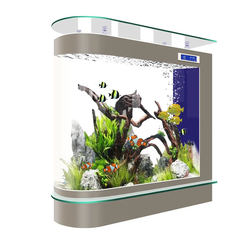 

Bullet Screen Fish Tank Side Filter Vertical Fish Tank Living Room Medium And Large Golden Fish Tank Water-free Aquarium