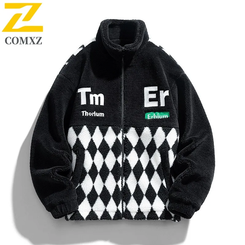 سترة صوف رجالية من COMXZ ماركة كورية عصرية خفيفة الوزن فضفاضة لرحلة الثلج سترة شتوية للمشي اليومي معطف ببطانة عالية الجودة #2