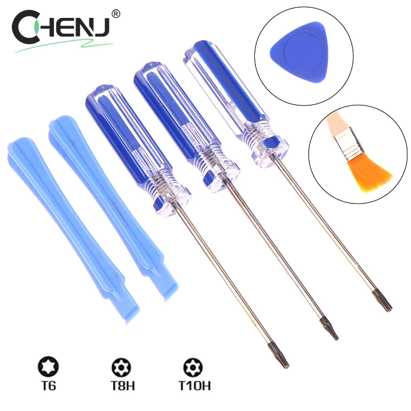 7Pcs/set Tamperproof Hole Repairing Opening Tool For Xbox One 360 PS3 PS4 PS5 Series Screw Driver Torx T6 T8 T10 Screwdriver