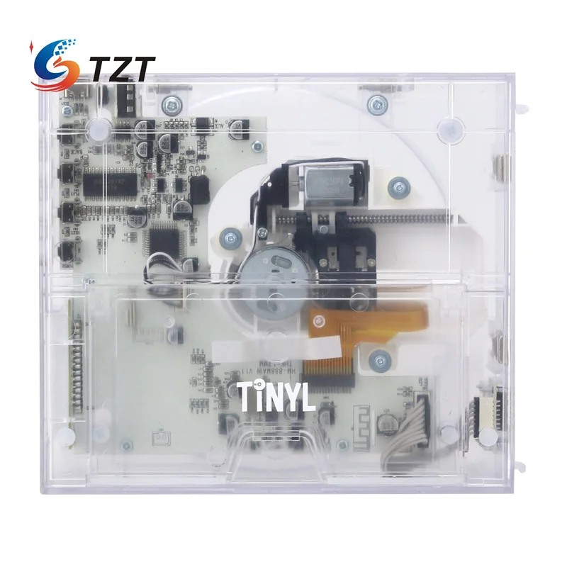 TZT الأبيض TINYL سبليت 3 في 1 HiFi المغناطيسي ريترو سبليت مشغل أقراص مضغوطة 5 واط سمّاعات بلوتوث نوع C شحن