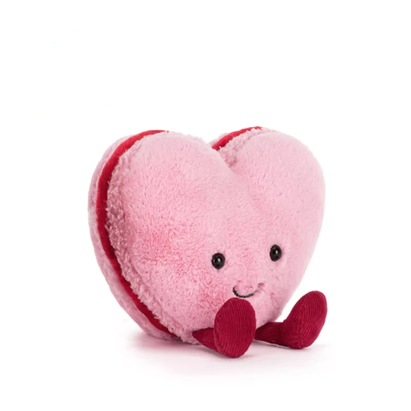 Leuke Colette Macaron knuffel roze hartvorm zacht knuffeldier 2026 nieuwjaar Valentijn cadeau voor vrouwen