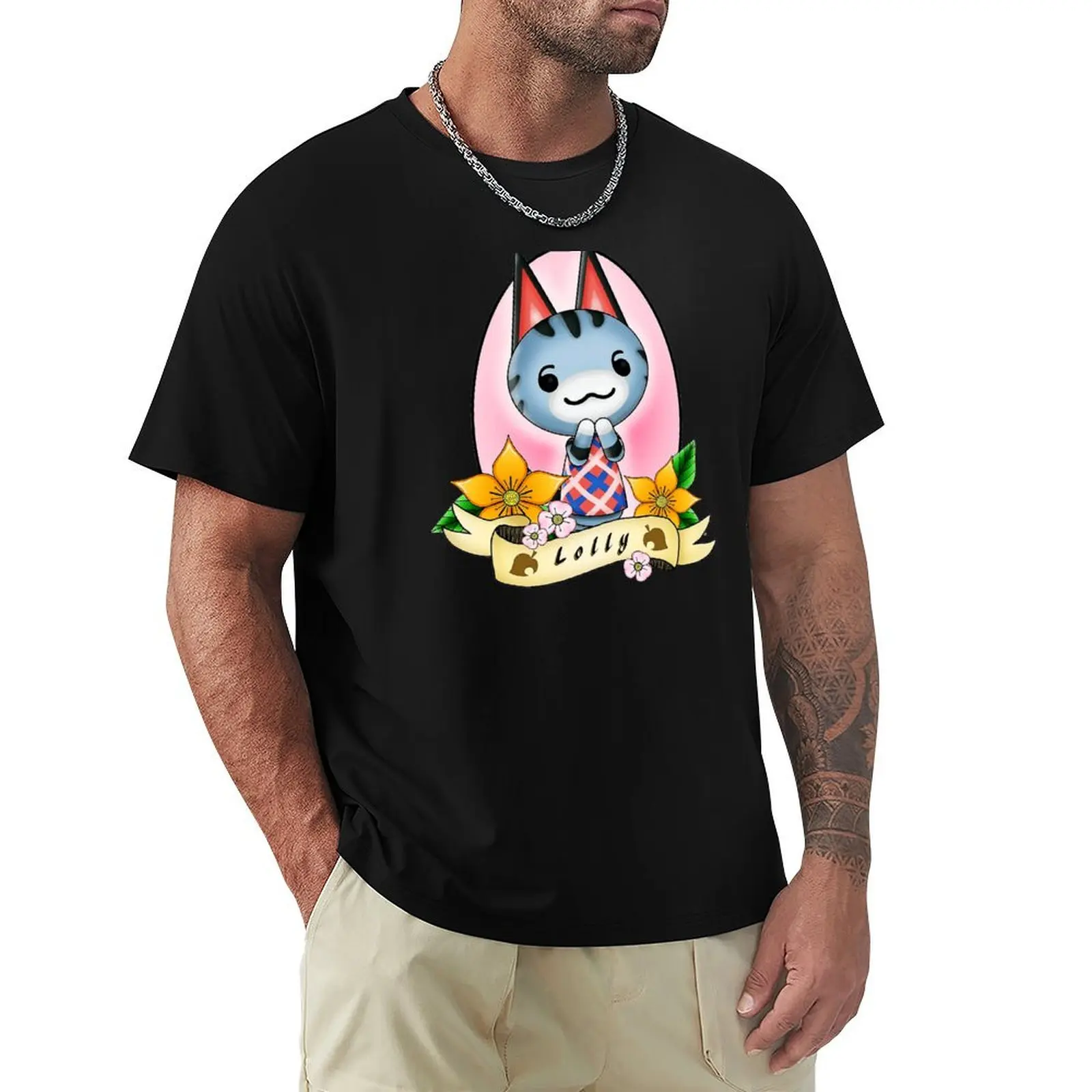 

lolly cat cartoon art T-Shirt Man t-shirt tshirts personalised funny t shirts for men