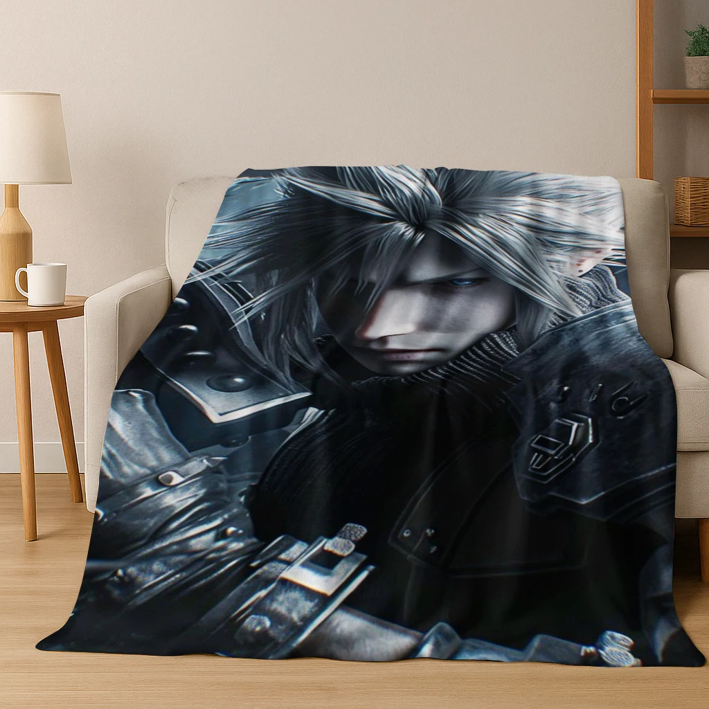

HD Game Final Fantasy Sephiroth Cloud Tifa Flannel Blanket,Warm and Cozy Soft Throw Blanket for Home Bedroom Bed Sofa Cover Kid