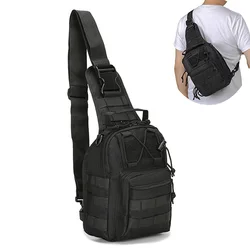 Uomo Cross body Sling zaino borsa a tracolla borsa da viaggio sport all'aria aperta Climb Tactical Military Nylon borsa a tracolla laterale maschile