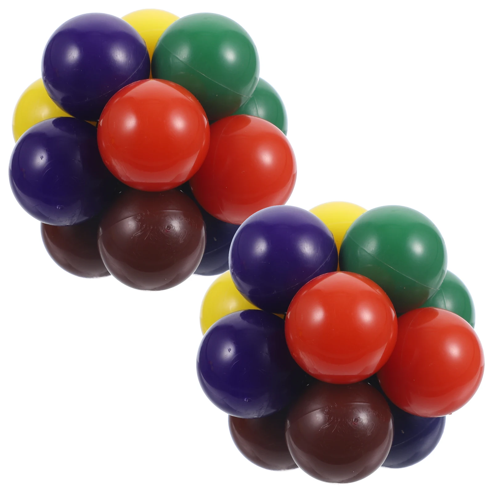 2 Stuks Verwisselbare Regenboog Kralen Druk Ballen Uitbreidbaar Stress Fidget Zintuiglijke Bureau Speelbaar Grappige Angst Kantoor Geschenken