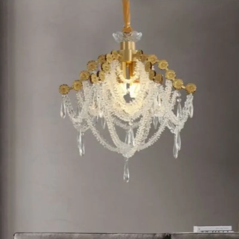 

Luxury American Crystal Chandelier French Designer 2026 Restaurant Dressing Room Bedroom Lighting Artistic Creative Atmosphere